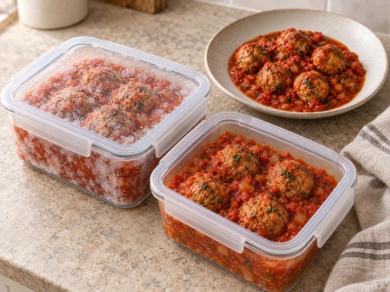 Almôndegas de peru em molho de tomate