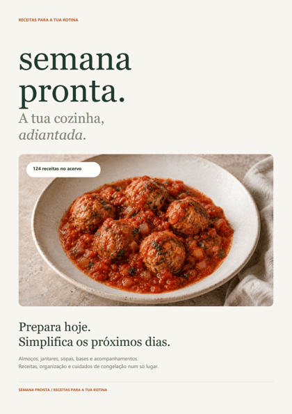 Folhear rápido de páginas reais do livro Semana Pronta